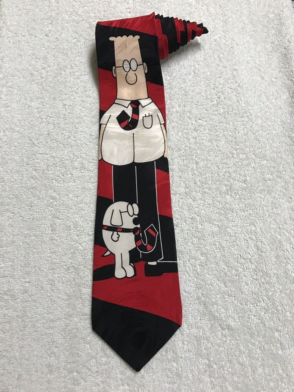 Softwear Dilbert Cartoon Vintage Novelty Tie Necktie Mens
